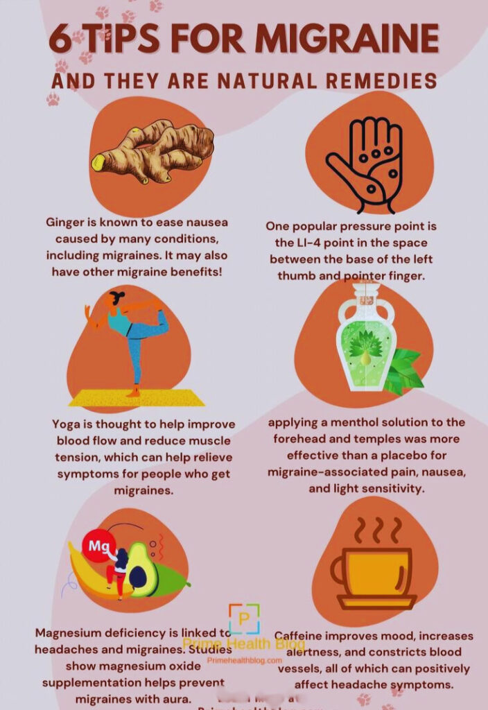 6 TIPS FOR MIGRAINE AND THEY ARE NATURAL REMEDIES